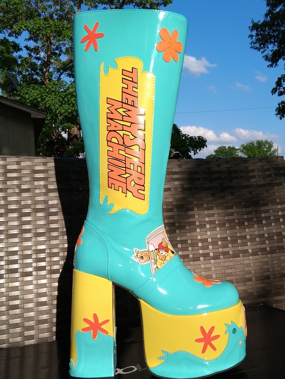 Dolls Kill® x SCOOBY-DOO™ "Mystery Machine" Platform GoGo Boots